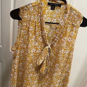 Cynthia Steffe Golden Floral Business Blouse